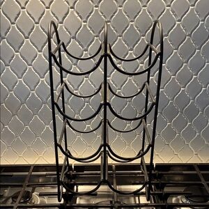Black Metal Wine Rack